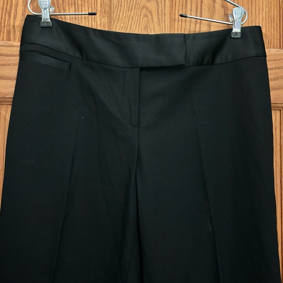 Ann Taylor Wool dress pants with satin waist band Sz 10 in black - Picture 3 of 6